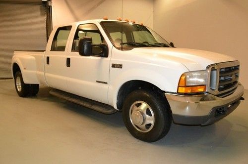 Ford f-350 xlt crew cab 4x2 7.3l diesel auto keyless low miles clean carfax