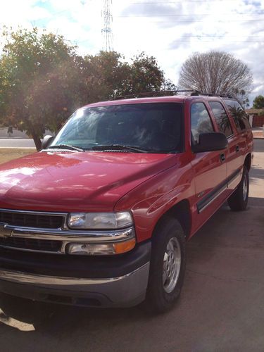 Red chevy suburban original owner all leather