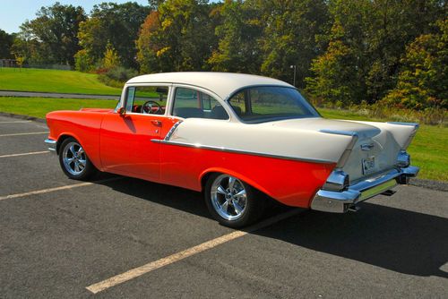 1957 CHEVROLET 150 Post with 350 crate engine. Complete frame on restoration!!, image 2