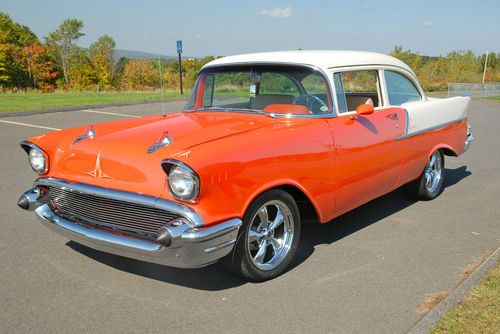 1957 CHEVROLET 150 Post with 350 crate engine. Complete frame on restoration!!, image 3