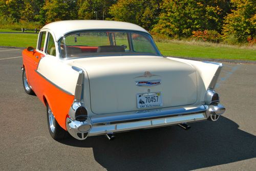 1957 CHEVROLET 150 Post with 350 crate engine. Complete frame on restoration!!, image 5