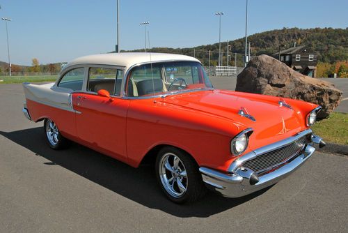 1957 CHEVROLET 150 Post with 350 crate engine. Complete frame on restoration!!, image 7