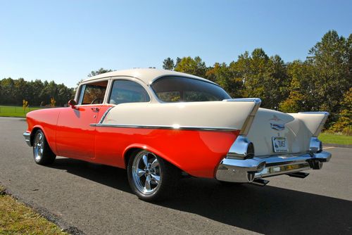 1957 CHEVROLET 150 Post with 350 crate engine. Complete frame on restoration!!, image 9