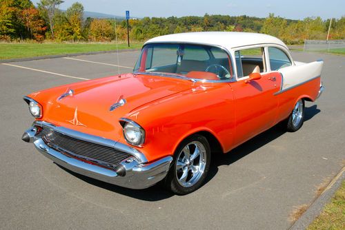 1957 CHEVROLET 150 Post with 350 crate engine. Complete frame on restoration!!, image 19