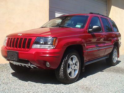 Excellent red jeep v8 automatic 4wd 5 disc cd player cassette leather low miles