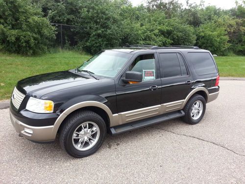 Eddie bauer, 145,000mi,black/tan leather,loaded, moonroof,chrome wheel, 3rd row