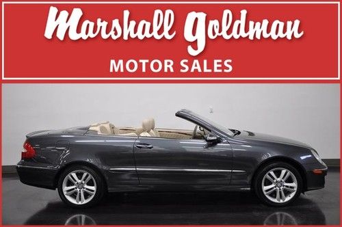 2008 mercedes clk 350 cabriolet steel grey metallic stone leather  51,100 miles