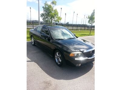 Black 02 lincoln lse 4dr sedan sunroof cd leather 3.9l v8 luxury no reserve