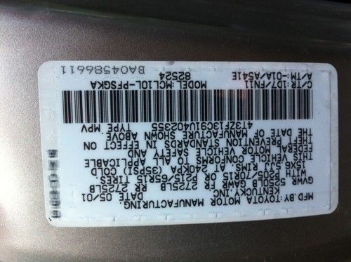 2001 Toyota Sienna LE Mini Passenger Van 5-Door 3.0L, image 3