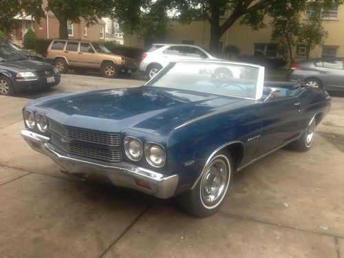 1970 chevrolet chevelle convertible survivor 2 owner 49k documented miles!