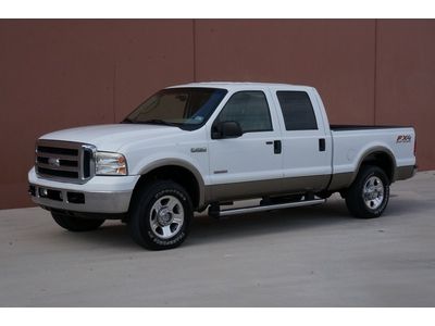 07 ford super duty f250 lariat fx4 4x4 diesel 1owner leather rear snrs bedliner!