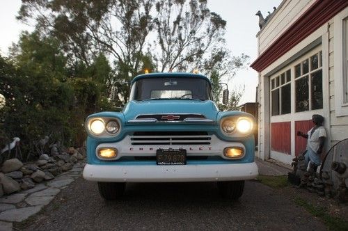 1959 chevrolet Apache 32 long bed california black plates commercial truck, US $34,494.99, image 9