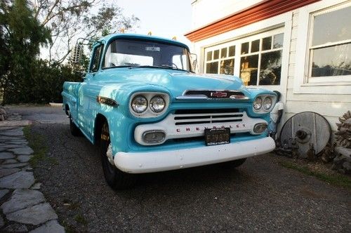 1959 chevrolet Apache 32 long bed california black plates commercial truck, US $34,494.99, image 12