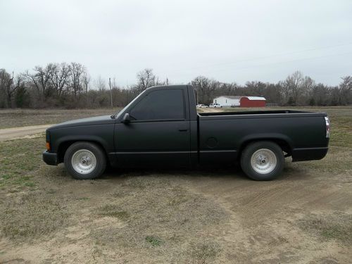 1992 chevy c1500 swb lowered, satin black, all new drive trane &amp; suspension 92