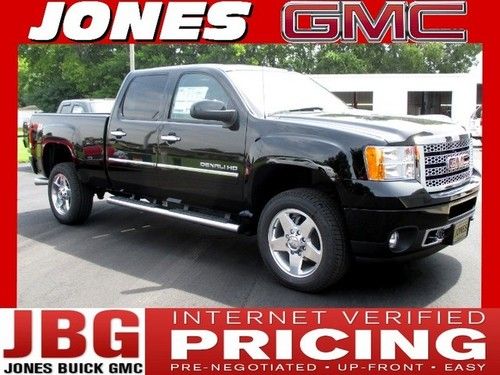 New 2014 gmc sierra 2500hd 4wd crew cab denali diesel msrp $66945 black onyx