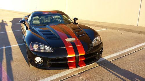 08 600 Hp Viper Super Car Black W Tangeriene Kandy Racing Stripes Only 4K Miles!, image 2