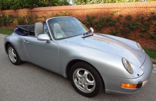 1996 porsche 911 c2 cabriolet tiptronic 46k miles tiptronic polar silver 993