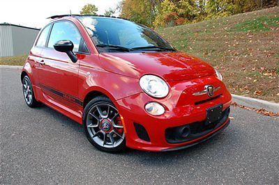 2012 fiat 500 abarth coupe with sun roof in rosso