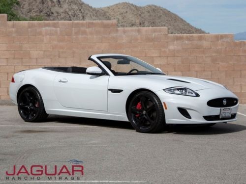 2013 jaguar xkr convertible 510hp supercharged v8 white red 3k miles