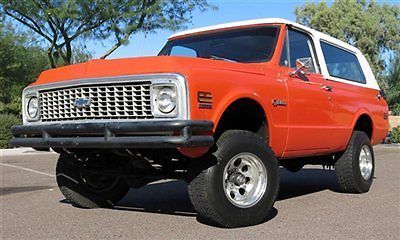 No reserve 1972 chevrolet k5 blazer cst 4x4 4spd manual 1 owner 101k orig. miles