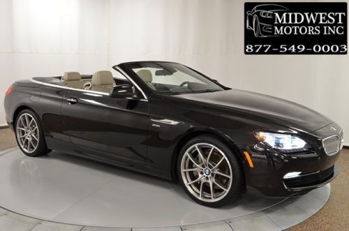 2012 bmw 650i xdrive awd convertible black one owner led hl driver assist 2013