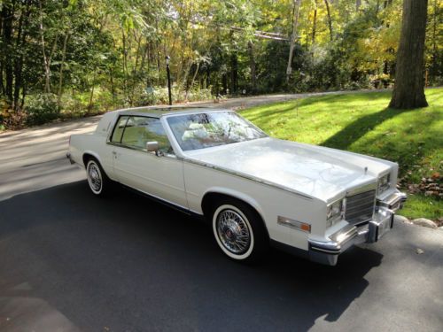 1984 cadillac eldorado biarritz -perfect-18,600 miles white on white