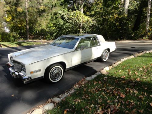 1984 cadillac eldorado biarritz -perfect-18,600 miles white on white, US $13,900.00, image 2