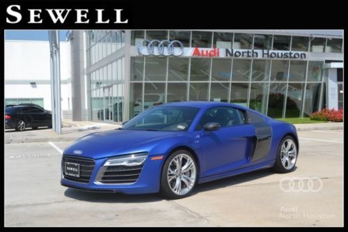 2014 r8 v10 plus matte blue ceramic brakes diamond stitch full leather loaded