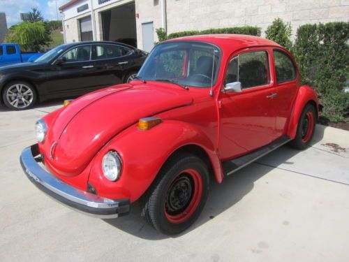1974 volkswagen beetle 4 spd manual red exterior black leather no reserve