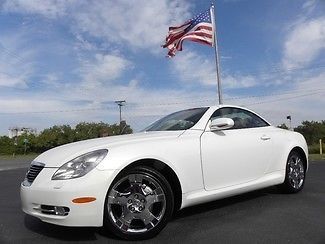 Sc430*white/saddle*chrome*nav*carfax cert*1 owner*levinson*we finance*fla