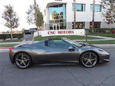 2013 ferrari 458 spider 2,114 miles / carbon / navigation / front lift / loaded