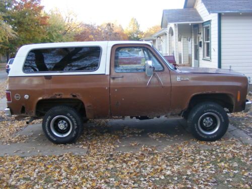 1977 blazer trailering special,,,runs great 4x4  4oo sbc..rusty but trusty chevy