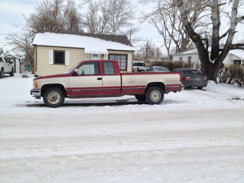 1992 gmc 2500 truck 5.7l v8 long box 5 speed 4x4 good condition extended cab