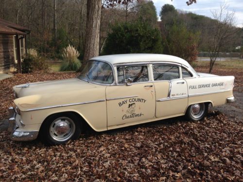 1955 chevrolet belair 4 door v8 ratrod hotrod streetrod shopcar