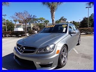 2012 mercedes-benz c63 c63 amg sedan navigation rearview camera certified