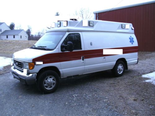 2006 ford e-350 aev traumahawk type ii ambulance powerstroke diesel no reserve!!