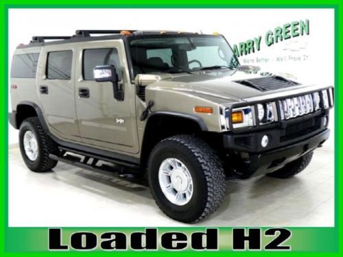 Green h2 suv used 6l v8 auto 4wd onstar bose power roof rack running boards mats