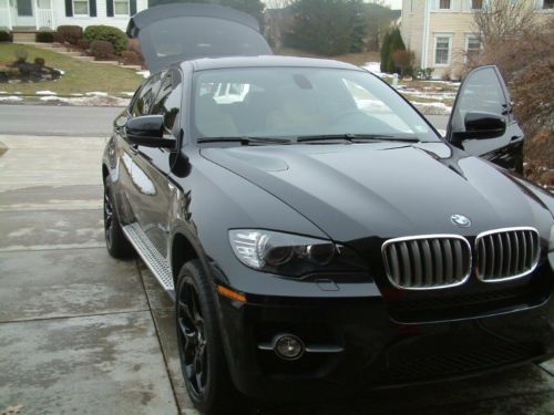 2009 bmw x6 black metallic 21&#034; black alloy wheels premium packages