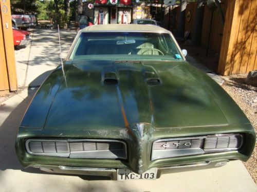 1968 pontiac gto barn find matching # rust free