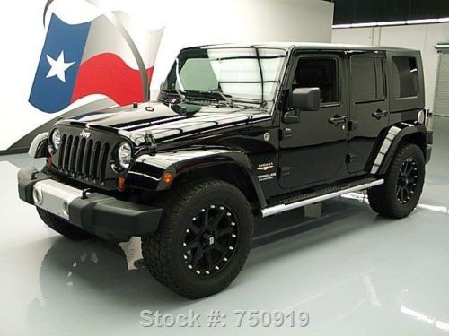 2009 jeep wrangler unltd sahara 4x4 hardtop 20&#039;s 60k mi texas direct auto