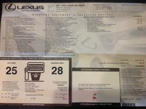 2007 Lexus GS450h 4-Door Sedan 3.5L, US $23,500.00, image 22