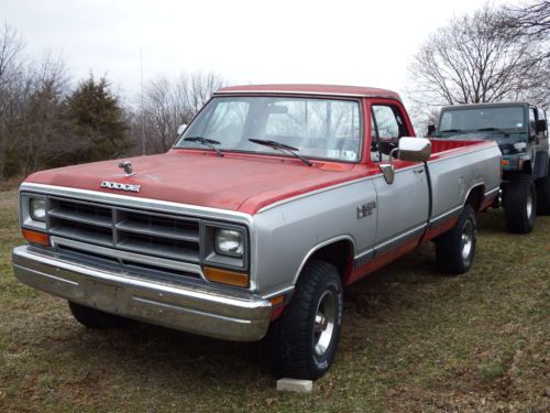 1988 dodge w150 base standard cab pickup 2-door 5.2l 4x4