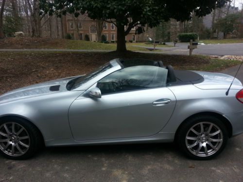 2005 Mercedes Benz SLK-350 Hardtop Convertable, Silver/Blue, 67K Miles, US $15,500.00, image 2