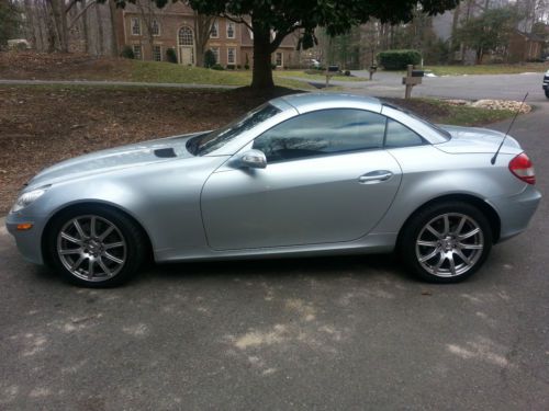 2005 Mercedes Benz SLK-350 Hardtop Convertable, Silver/Blue, 67K Miles, US $15,500.00, image 3