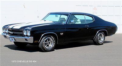 70 ss 454 v8 ls6 with air conditioning 4 speed manual black with white stripes
