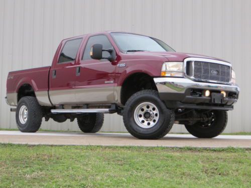 04 f250 lariat 6.0 power-stroke 1-owner lifted bfgs sunroof dealer-trade tx ...