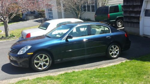 2006 infinity g35 v6 midnight blue rwd 4 door sedan sunroof slap stick shifter