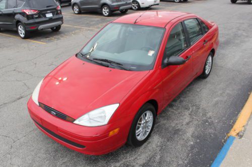 2000 ford focus 4dr sedan zts automatic 16valve ztec engine red ac runs good