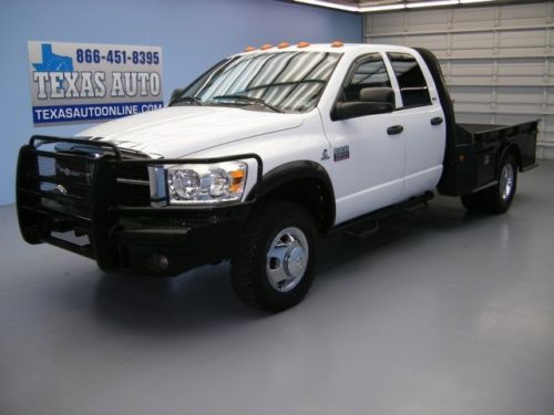 We finance!!!  2009 dodge ram 3500 slt 4x4 diesel dually flat bed 55k texas auto