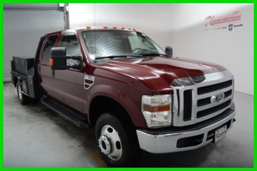 Clean carfax! 113k mi used 2008 ford f-350 flatbed w/ storage compartments 4 dr